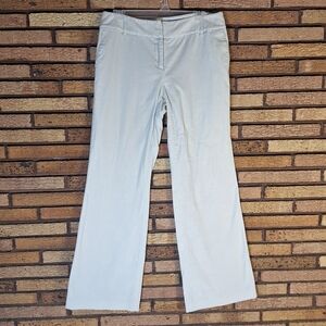 Ann Taylor Size 8 Cream Corduroy Wide Leg Pants